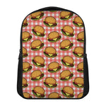 Hamburger Plaid Pattern Print Casual Backpack