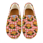 Hamburger Plaid Pattern Print Casual Shoes