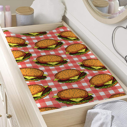 Hamburger Plaid Pattern Print Changing Pad Cover
