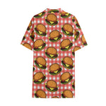 Hamburger Plaid Pattern Print Cotton Hawaiian Shirt