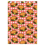Hamburger Plaid Pattern Print Curtain