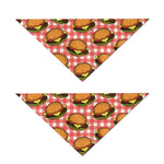 Hamburger Plaid Pattern Print Dog Bandana