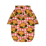Hamburger Plaid Pattern Print Dog Zip Up Hoodie
