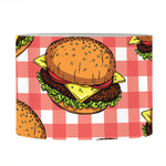 Hamburger Plaid Pattern Print Drum Lamp Shade