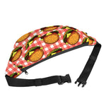 Hamburger Plaid Pattern Print Fanny Pack