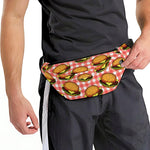 Hamburger Plaid Pattern Print Fanny Pack