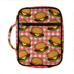 Hamburger Plaid Pattern Print Front Pocket Bible Bag