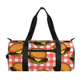 Hamburger Plaid Pattern Print Gym Bag