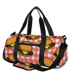 Hamburger Plaid Pattern Print Gym Bag