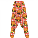 Hamburger Plaid Pattern Print Hammer Pants