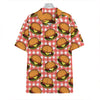 Hamburger Plaid Pattern Print Hawaiian Shirt