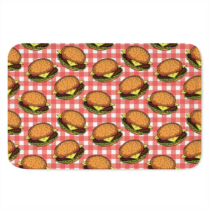 Hamburger Plaid Pattern Print Indoor Door Mat