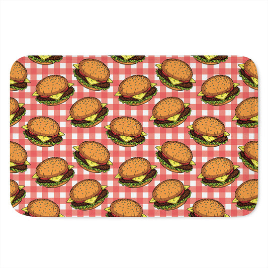 Hamburger Plaid Pattern Print Indoor Door Mat