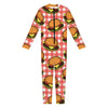 Hamburger Plaid Pattern Print Jumpsuit