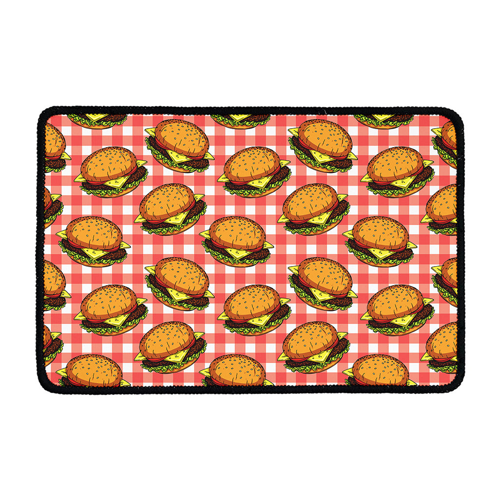 Hamburger Plaid Pattern Print Kitchen Mat