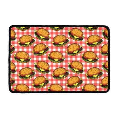 Hamburger Plaid Pattern Print Kitchen Mat