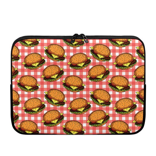 Hamburger Plaid Pattern Print Laptop Sleeve