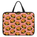 Hamburger Plaid Pattern Print Laptop Sleeve With Handle