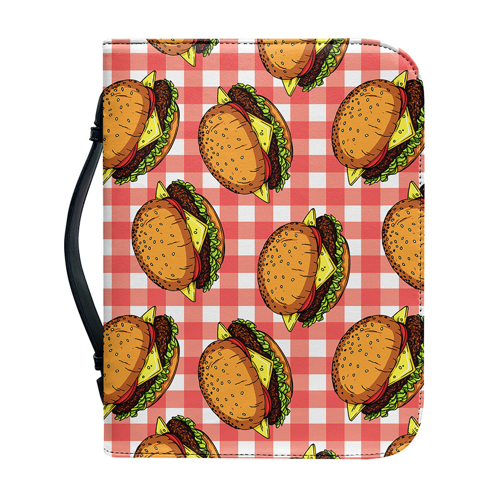 Hamburger Plaid Pattern Print Leather Bible Cover