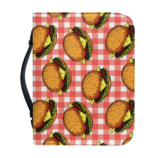 Hamburger Plaid Pattern Print Leather Bible Cover