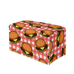 Hamburger Plaid Pattern Print Leather Tissue Box Cover
