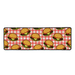 Hamburger Plaid Pattern Print Long Kitchen Mat