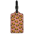 Hamburger Plaid Pattern Print Luggage Tag