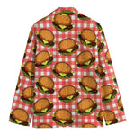 Hamburger Plaid Pattern Print Men's Blazer