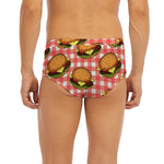 Hamburger Plaid Pattern Print Men's Briefs