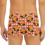 Hamburger Plaid Pattern Print Men's Short Boxer Briefs