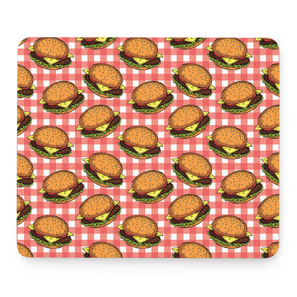 Hamburger Plaid Pattern Print Mouse Pad