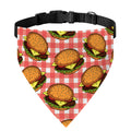 Hamburger Plaid Pattern Print Over The Collar Dog Bandana