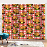 Hamburger Plaid Pattern Print Pencil Pleat Curtains