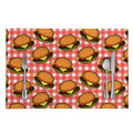 Hamburger Plaid Pattern Print Placemat