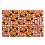 Hamburger Plaid Pattern Print Placemat