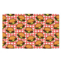 Hamburger Plaid Pattern Print Polyester Doormat