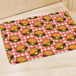 Hamburger Plaid Pattern Print Polyester Doormat