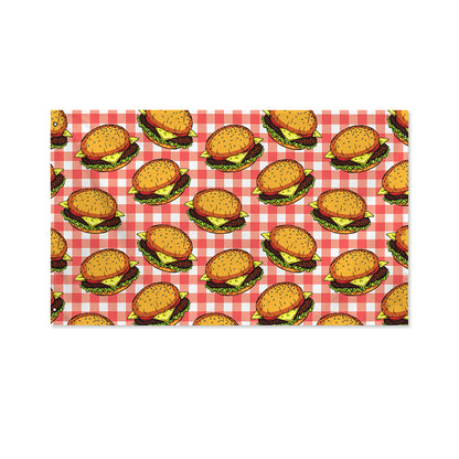 Hamburger Plaid Pattern Print Polyester Flag