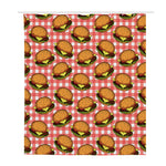 Hamburger Plaid Pattern Print Polyester Shower Curtain