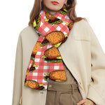 Hamburger Plaid Pattern Print Scarf