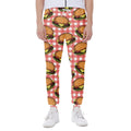 Hamburger Plaid Pattern Print Joggers