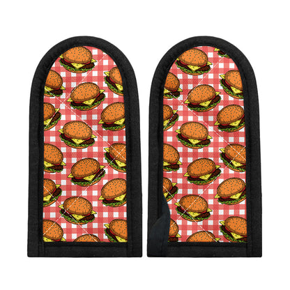 Hamburger Plaid Pattern Print Skillet Handle Cover