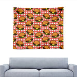 Hamburger Plaid Pattern Print Tapestry