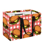 Hamburger Plaid Pattern Print Utility Tote Bag