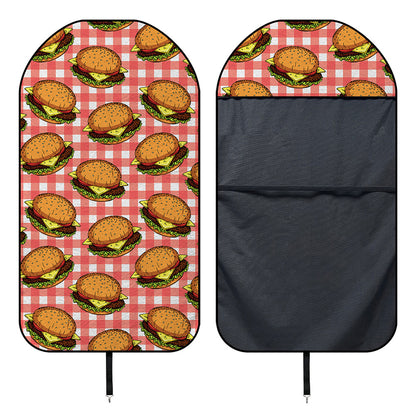 Hamburger Plaid Pattern Print Waterproof Car Seat Cover