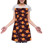 Hamburger Planet Pattern Print Adjustable Apron