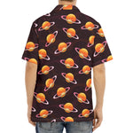 Hamburger Planet Pattern Print Aloha Shirt