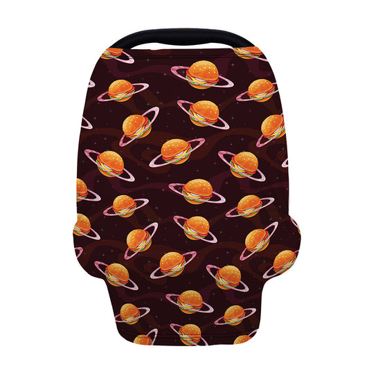 Hamburger Planet Pattern Print Baby Seat Cover