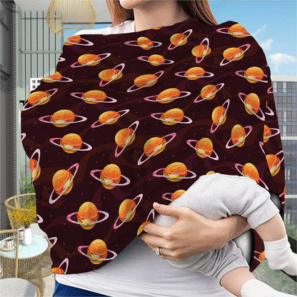 Hamburger Planet Pattern Print Baby Seat Cover
