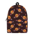 Hamburger Planet Pattern Print School Backpack